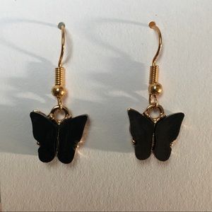 Black Butterfly Earrings